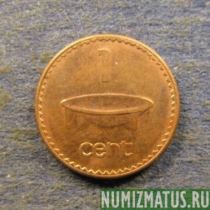 Монета 1 цент, 1990(o)-2005(o), Фиджи
