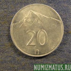 Монета 20 гелеров, 1993-2003, Словакия