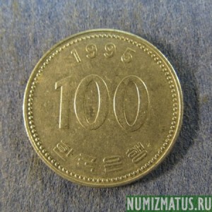 Монета 100 вон, 1984-2011,  Южная Корея