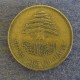 Монета 25 пиастров, 1961(u), Ливан