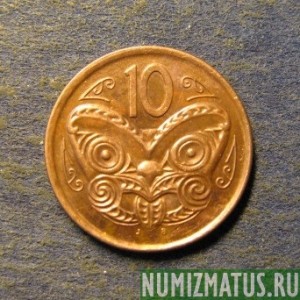 Монета 10 центов, 2006-2012, Новая Зеландия
