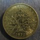 Монета 5 франков, 1970-2000, Франция