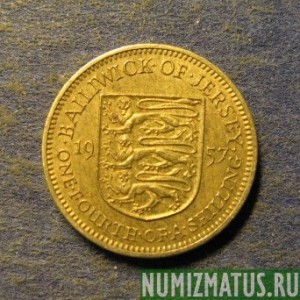 Монета 1/4 шилинга, 1957-1960, Джерси