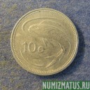 Монета 10 центов , 1986,  Мальта