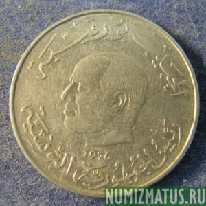 Монета 1 динар, 1976 и 1983, Тунис