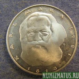 Монета 5 марок, 1983 J, ФРГ