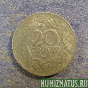 Монета 20 грошей, 1923, Польша (цинк)