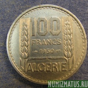 Монета 100 франков, 1950(а) и 1952(а), Алжир