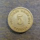 Монета 5 пфенингов, 1890-1915, Германская Империя