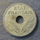 Монета 20 сантимов, 1941, Франция