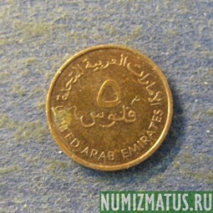 Монета 5 филс, 1996-2005, Арабские Эмираты