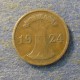Монета 2 рентенпфенинг, 1923-1924, Веймарская республика