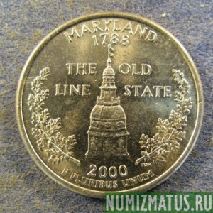 Монета 25 центов, 2000, США ( Maryland)