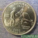 Монета 25 центов, 2005, США  ( California)