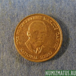 Монета 25 центов, 1995-2003, Ямайка