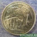 Монета 25 центов, 2010, США  (Yellowstone)
