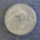 Монета 20 гелеров, 1942 - 1943, Словакия