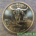 Монета 25 центов, 2007, США  (Montana )
