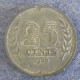 Монета 25 центов, 1941-1943, Нидерланды