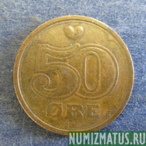 Монета 50 оре, 1989, Дания