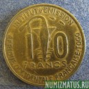 Монета 10 франков, 1957(а), Французкое Того