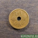 Монета 10 оре, 1924-1926, Дания