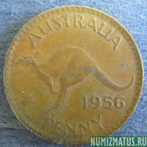 Монета 1 пенни, 1955-1964, Австралия