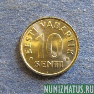 Монета 10 сенти, 1991-2008, Эстония
