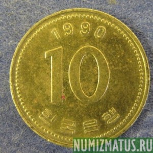 Монета 10 вон, 1983-2000, Южная Корея