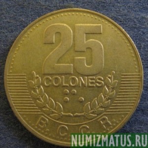 Монета 25 колонов, 1995, Коста Рика