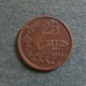 Монета 25 сантимов, 1946-1947, Люксембург