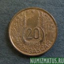 Монета 20 франков , 1953(а), Мадагаскар