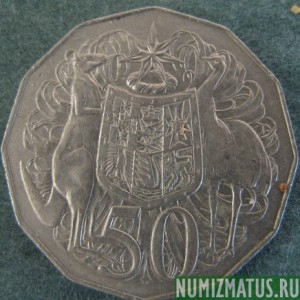 Монета 50 центов, 1969-1984, Австралия