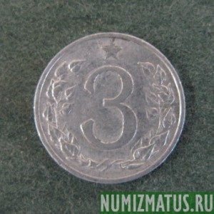 Монета 3 гелера, 1953-1954, Чехословакия