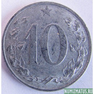 Монета 10 гелеров, 1953-1958, Чехословакия