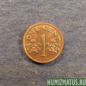 Монета 1 цент, 1992-2001, Сингапур