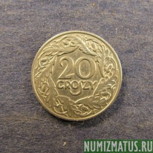 Монета 20 грошей, 1923, Польша