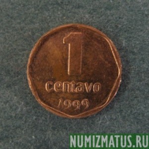 Монета 1 центаво, 1993-2000, Аргентина