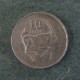 Монета 10 тэбе, 2002 и 2008, Ботсвана