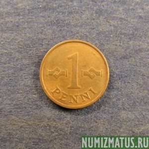 Монета 1 пенни, 1963-1969, Финляндия