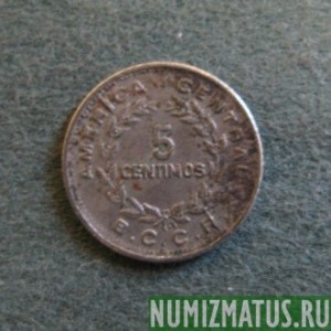 Монета 5 сантимов,  1972,1973,1976, Коста Рика