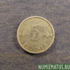 Монета 5 пенни, 1977-1990, Финляндия