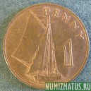 Монета 1 пенни , 1966 , Гамбия