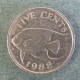 Монета 5  центов, 1986-1997, Бермуды