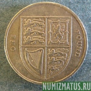 Монета 1 фунт, 2008-2015, Великобритания