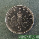 Монета 5 пенсов, 2001-2008, Великобритания