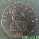 Монета 50 пенсов, 2001-2008,  Великобритания