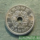 Монета 1 крона, 1992-2000, Дания