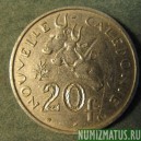 Монета  20 франков, 1967-1970, Новая Каледония