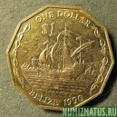 Монета 1 доллар, 1990-2000, Белиз